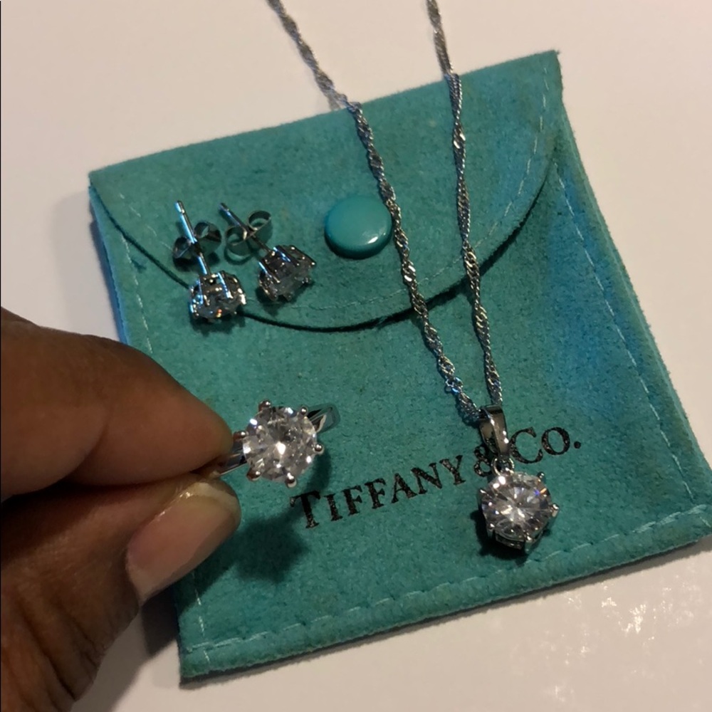 Australian Crystal Necklace, Earrings & Ring Set..